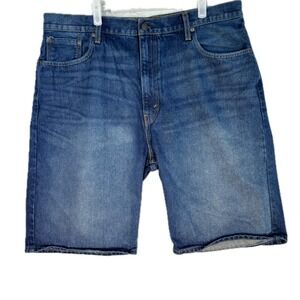 Levi's 569 Men's Shorts 40 Blue Denim High-Rise 5-Pockets Loose Flat Front M1669